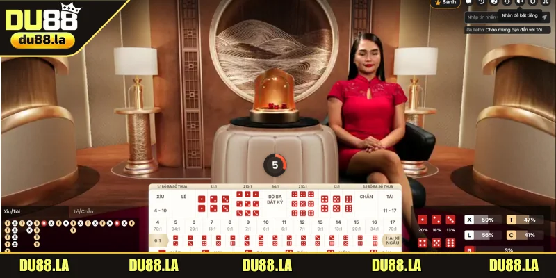 Trò chơi Sicbo thu hút đông đảo hội viên tại DU88